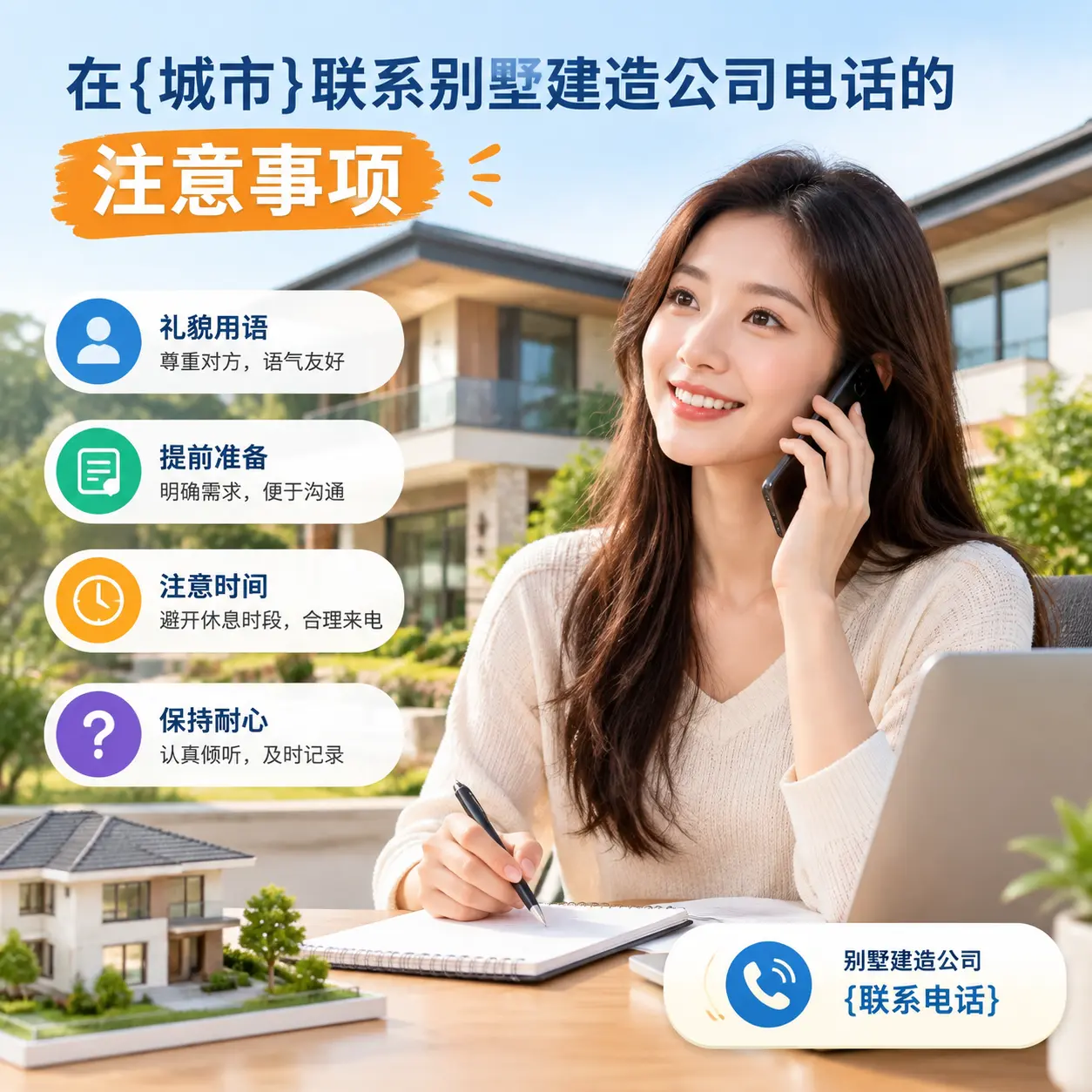 在白云联系别墅建造公司电话的注意事项