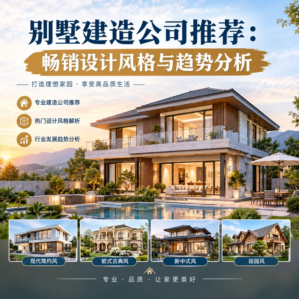 别墅建造公司推荐： 白云 畅销设计风格与趋势分析