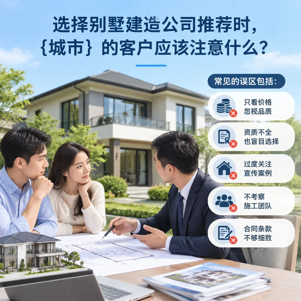 选择别墅建造公司推荐时，白云 的客户应该注意什么？