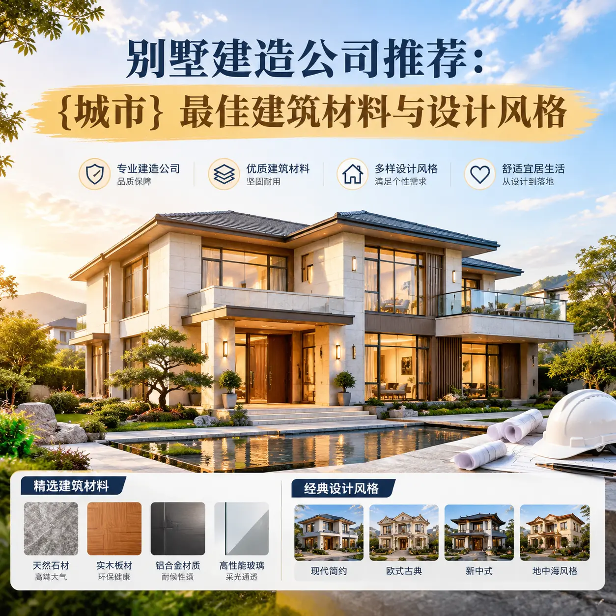 别墅建造公司推荐: 白云 最佳建筑材料与设计风格