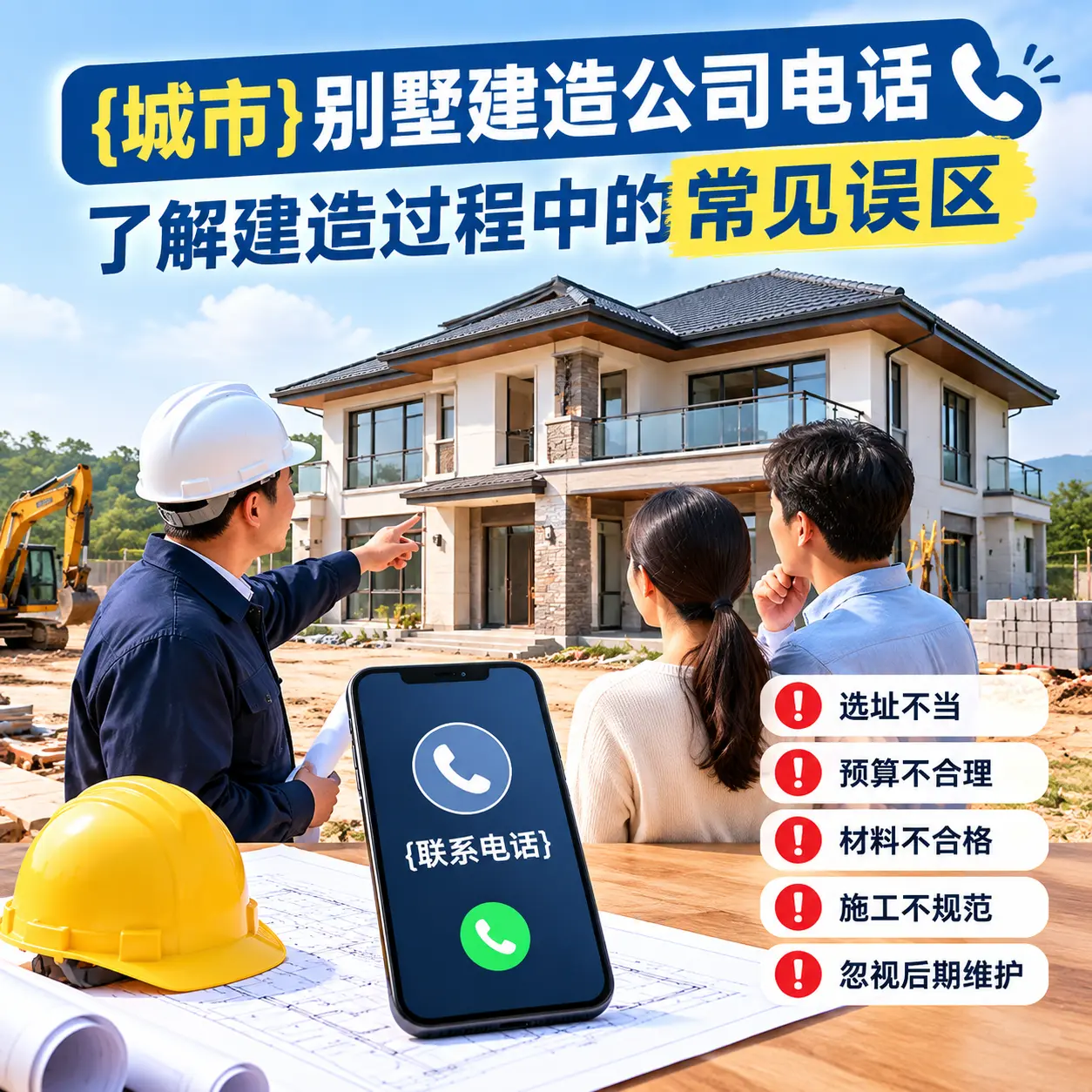 白云别墅建造公司电话，了解建造过程中的常见误区